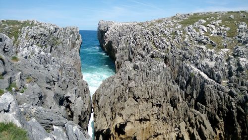 Panoramic view of sea against sky