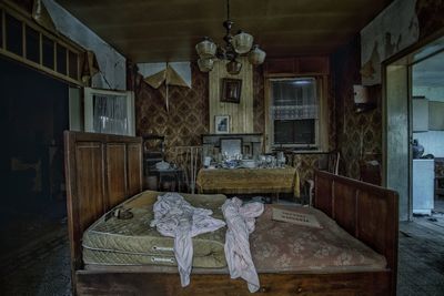 Interior of abandoned house