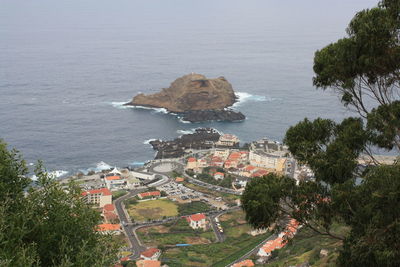 High angle view of townscape