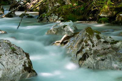 Scenic view of waterfall