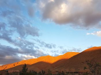 Scenic view of desert against sky