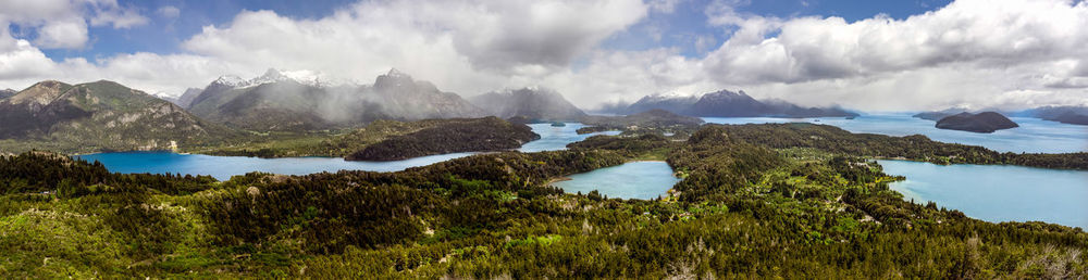 Panoramic view of lake against sky