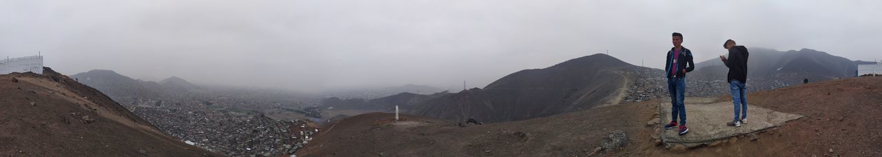 Panoramic view of mountains against sky