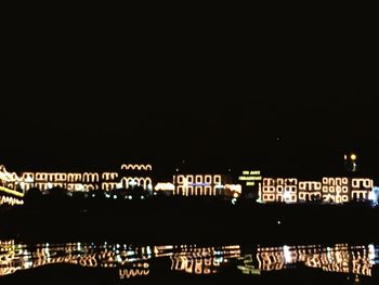 View of illuminated buildings at night