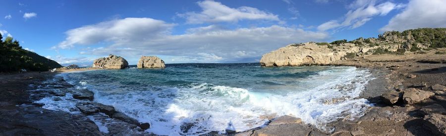 Panoramic view of sea against sky