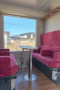 Interior of train