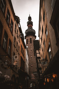 Low angle view of buildings against sky