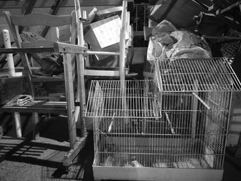 Chairs in cage