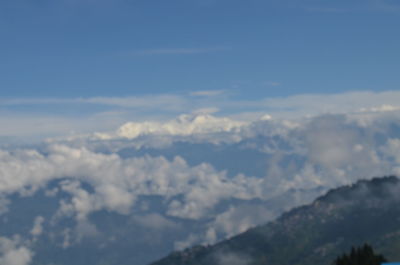 Low angle view of clouds against blue sky