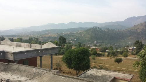 View of mountain range against the sky