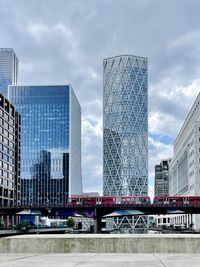 London modern buildings in city against sky