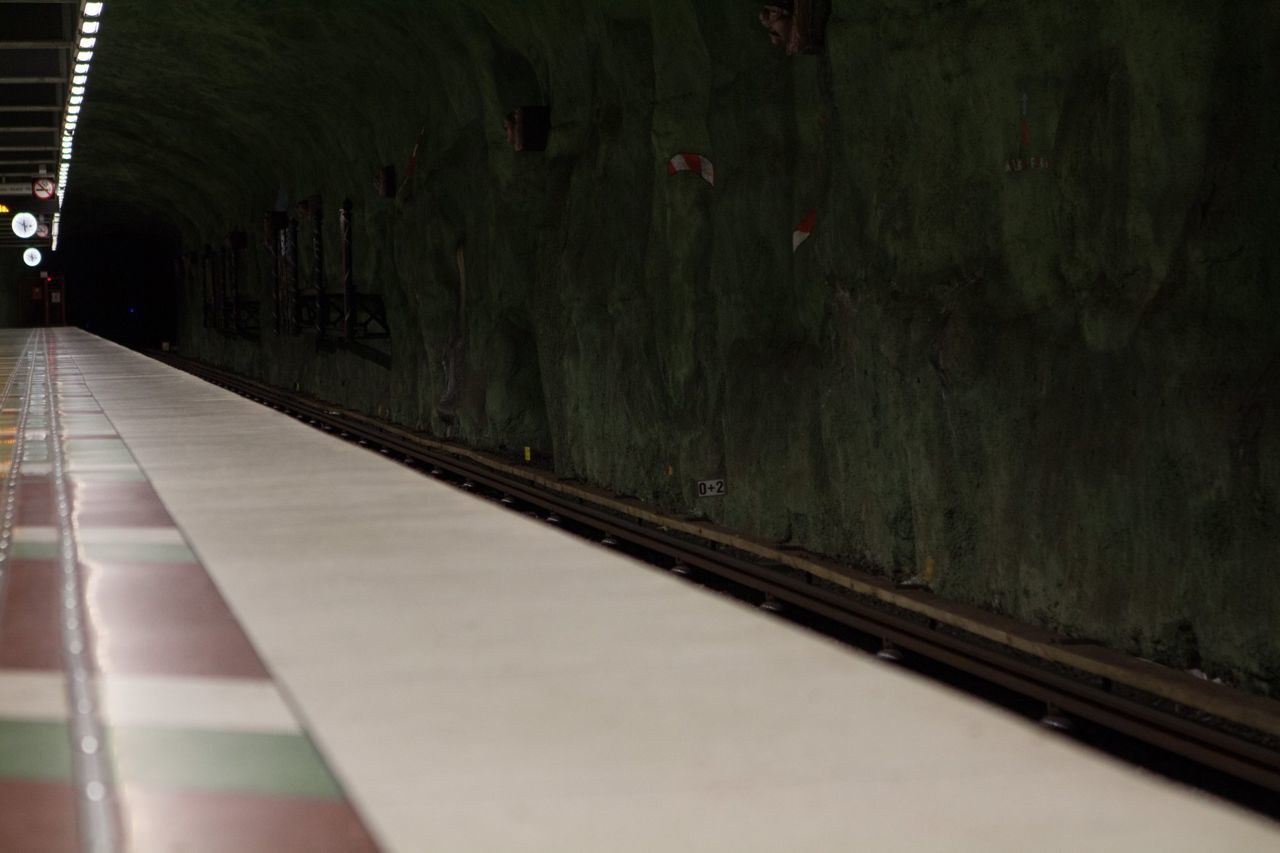 ILLUMINATED RAILROAD STATION