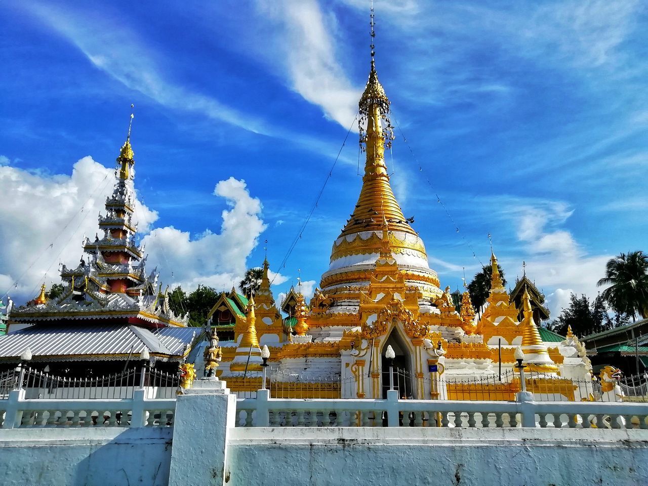 TEMPLE AGAINST BUILDING