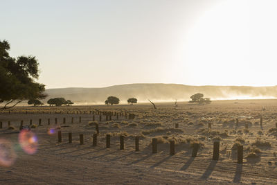 Landscape against clear sky