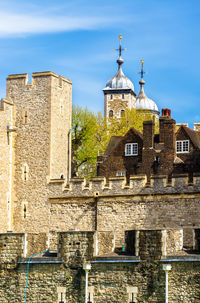 View of old building against sky
