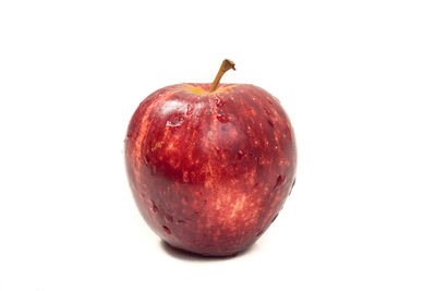 Close-up of apple against white background