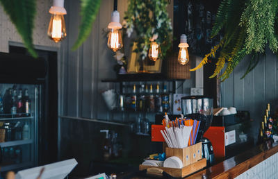 Interior of restaurant