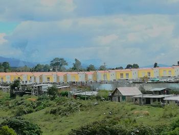 Houses against sky