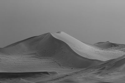 Scenic view of desert against clear sky