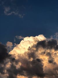 Low angle view of clouds in sky