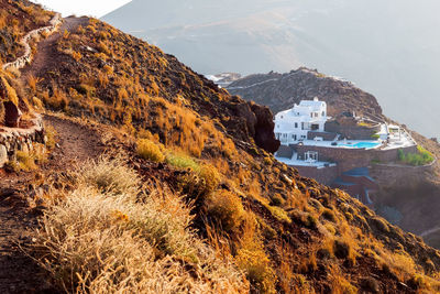 Santorini island. luxury tourist resort