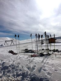 Scenic view of a ski slope