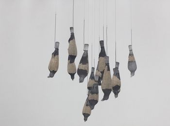 Clothes hanging against sky