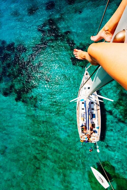 water, part of, nautical vessel, cropped, transportation, leisure activity, blue, boat, person, lifestyles, mode of transport, sea, high angle view, turquoise colored, travel, low section, men