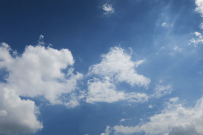 Low angle view of clouds in sky