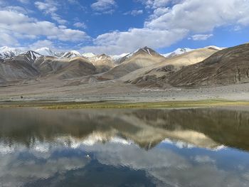 Reflection on the mighty pangong 