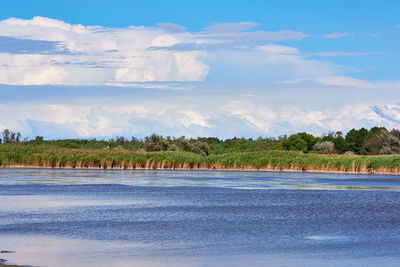 Therapeutic lake with iodine and minerals in the middle of the wild steppe, lake 