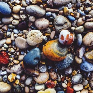 Full frame shot of pebbles