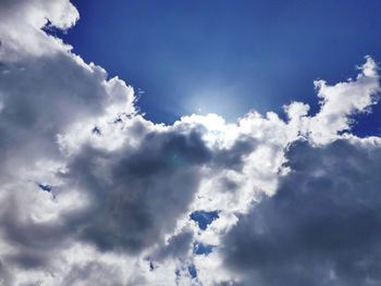 Low angle view of clouds in sky