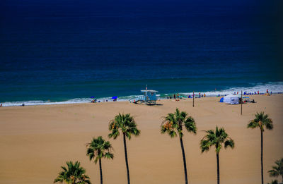 High angle view of beach