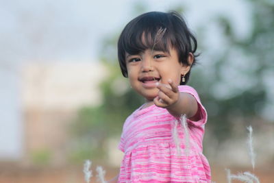 Portrait of cute girl