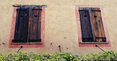 Close-up of window of house