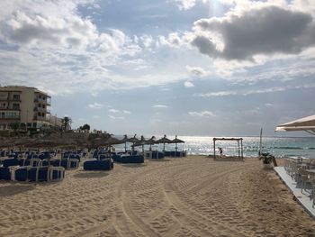 Panoramic view of beach against sky