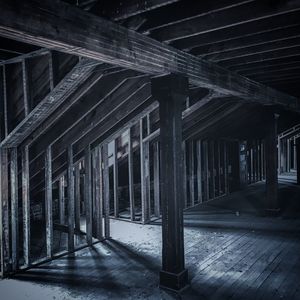 Interior of abandoned building