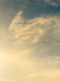 Low angle view of sky during sunset