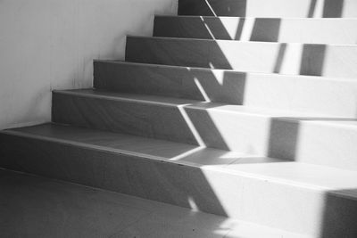 High angle view of staircase at home