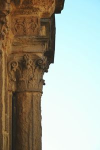 Low angle view of built structure against clear sky