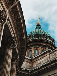 Low angle view of historical building against sky