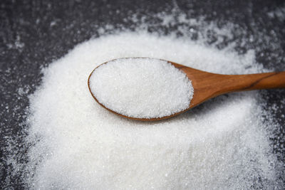 Close-up of ice cream on snow