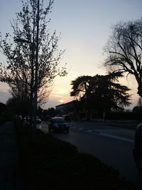 Cars on road against sky