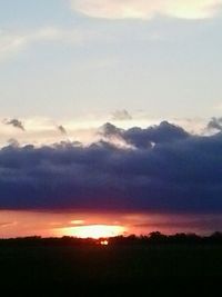 Silhouette of landscape at sunset