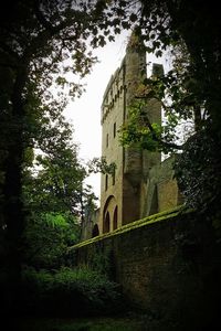 Low angle view of old building against sky