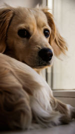 Close-up of a dog looking away