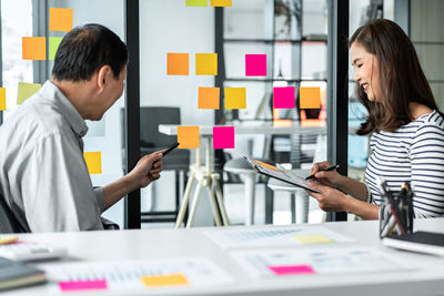 Businesswoman working at office