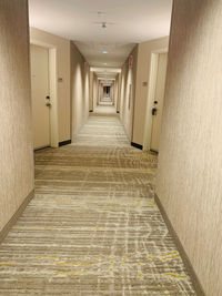 Empty corridor in building