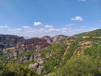 A view over the mountain in meteora greece